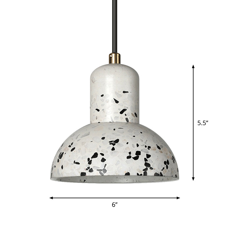 Cement Urn Down Lighting Nordic 1 Light White and Black Ceiling Pendant Lamp for Restaurant Clearhalo 'Ceiling Lights' 'Modern Pendants' 'Modern' 'Pendant Lights' 'Pendants' Lighting' 731561