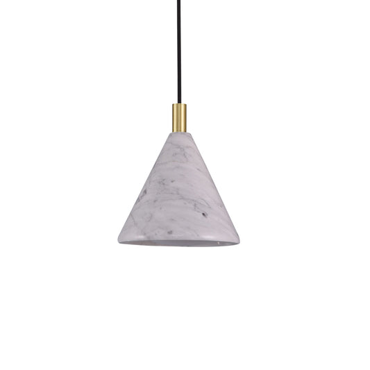 Cone Pendant Lighting Modernist Cement 1 Head White LED Ceiling Suspension Lamp for Bedside Clearhalo 'Ceiling Lights' 'Modern Pendants' 'Modern' 'Pendant Lights' 'Pendants' Lighting' 731565