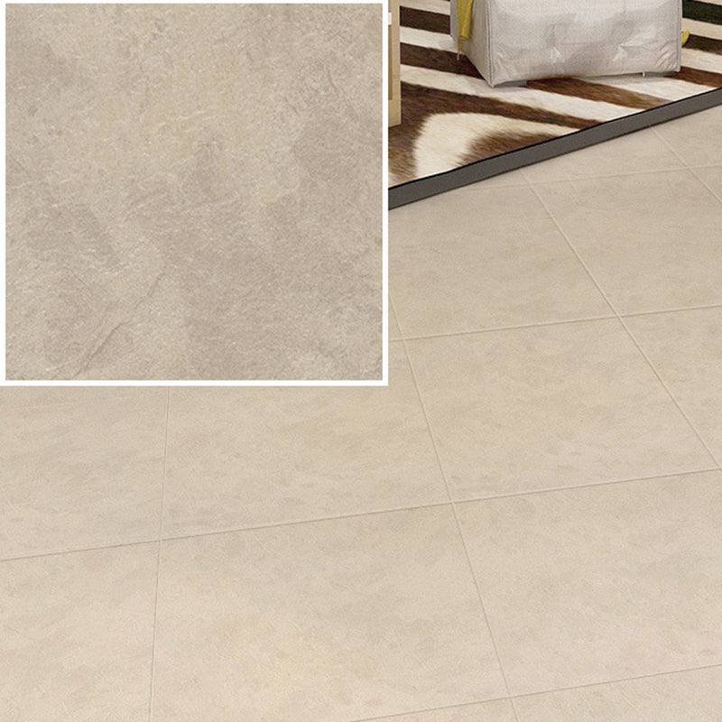 Peel and Stick Vinyl Flooring Low Gloss Vinyl Flooring with Stone Look Ivory & Cream 18"L x 18"W Clearhalo 'Flooring 'Home Improvement' 'home_improvement' 'home_improvement_vinyl_flooring' 'Vinyl Flooring' 'vinyl_flooring' Walls and Ceiling' 7315747