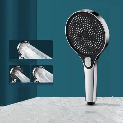 Modern Round Hand Shower Adjustable Spray Pattern Wall-Mount Hand Shower Silver Hand Shower Hose not included Clearhalo 'Bathroom Remodel & Bathroom Fixtures' 'Home Improvement' 'home_improvement' 'home_improvement_shower_heads' 'Shower Heads' 'shower_heads' 'Showers & Bathtubs Plumbing' 'Showers & Bathtubs' 7315897