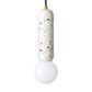 Capsule Pendant Minimalism Marble 1 Light Bedside Mini Hanging Lamp with Orb Opal Glass Shade in White/Black Clearhalo 'Ceiling Lights' 'Modern Pendants' 'Modern' 'Pendant Lights' 'Pendants' Lighting' 731590