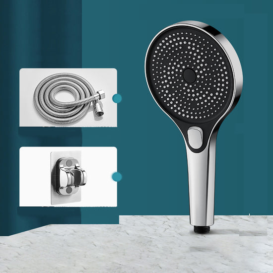 Modern Round Hand Shower Adjustable Spray Pattern Wall-Mount Hand ...