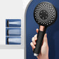 Contemporary Medium Flow Hand Shower Adjustable Spray Pattern Wall-Mount Hand Shower Black Hand Shower Clearhalo 'Bathroom Remodel & Bathroom Fixtures' 'Home Improvement' 'home_improvement' 'home_improvement_shower_heads' 'Shower Heads' 'shower_heads' 'Showers & Bathtubs Plumbing' 'Showers & Bathtubs' 7315914