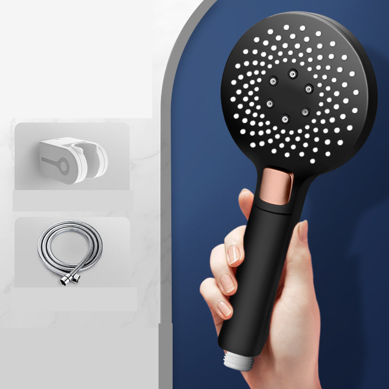 Contemporary Medium Flow Hand Shower Adjustable Spray Pattern Wall-Mount Hand Shower Black Shower Heads & Hose & Wall pedestal Clearhalo 'Bathroom Remodel & Bathroom Fixtures' 'Home Improvement' 'home_improvement' 'home_improvement_shower_heads' 'Shower Heads' 'shower_heads' 'Showers & Bathtubs Plumbing' 'Showers & Bathtubs' 7315920