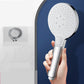 Contemporary Medium Flow Hand Shower Adjustable Spray Pattern Wall-Mount Hand Shower Light Silver Shower Head with Hose Clearhalo 'Bathroom Remodel & Bathroom Fixtures' 'Home Improvement' 'home_improvement' 'home_improvement_shower_heads' 'Shower Heads' 'shower_heads' 'Showers & Bathtubs Plumbing' 'Showers & Bathtubs' 7315929