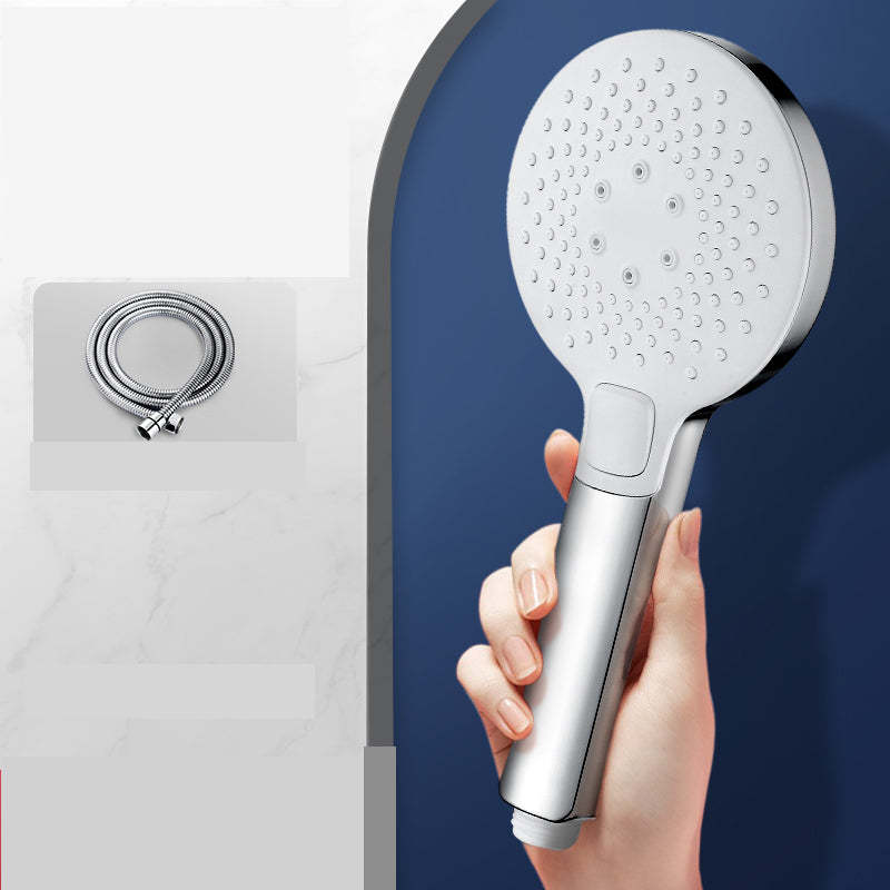 Contemporary Medium Flow Hand Shower Adjustable Spray Pattern Wall-Mount Hand Shower Light Silver Shower Head with Hose Clearhalo 'Bathroom Remodel & Bathroom Fixtures' 'Home Improvement' 'home_improvement' 'home_improvement_shower_heads' 'Shower Heads' 'shower_heads' 'Showers & Bathtubs Plumbing' 'Showers & Bathtubs' 7315929