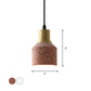 Terrazzo Jar Shaped Suspension Light Postmodern 1 Head White/Pink and Brass Drop Pendant Lamp for Coffee Shop Clearhalo 'Ceiling Lights' 'Modern Pendants' 'Modern' 'Pendant Lights' 'Pendants' Lighting' 731626