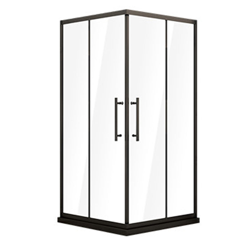 Double Sliding Stainless Steel Shower Enclosure Framed Clear Shower Stall Clearhalo 'Bathroom Remodel & Bathroom Fixtures' 'Home Improvement' 'home_improvement' 'home_improvement_shower_stalls_enclosures' 'Shower Stalls & Enclosures' 'shower_stalls_enclosures' 'Showers & Bathtubs' 7316431