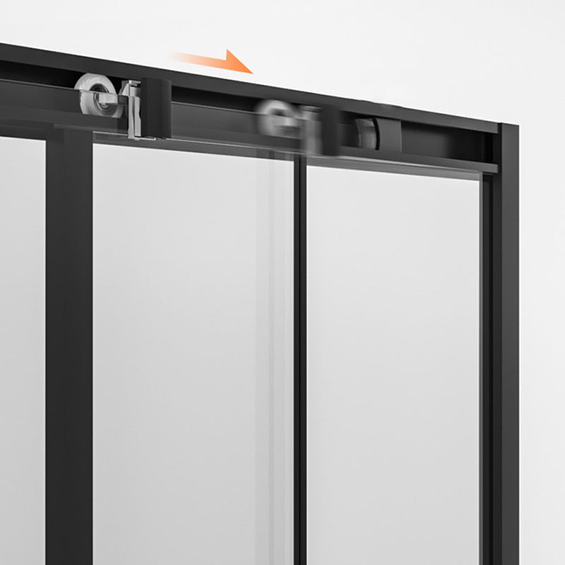 Double Sliding Stainless Steel Shower Enclosure Framed Clear Shower Stall Clearhalo 'Bathroom Remodel & Bathroom Fixtures' 'Home Improvement' 'home_improvement' 'home_improvement_shower_stalls_enclosures' 'Shower Stalls & Enclosures' 'shower_stalls_enclosures' 'Showers & Bathtubs' 7316432