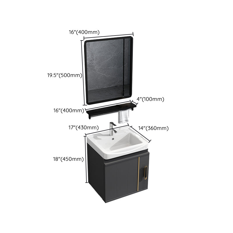 Modern Wall Mount Bathroom Vanity Set Faucet Included Bathroom Vanity Clearhalo 'Bathroom Remodel & Bathroom Fixtures' 'Bathroom Vanities' 'bathroom_vanities' 'Home Improvement' 'home_improvement' 'home_improvement_bathroom_vanities' 7316682