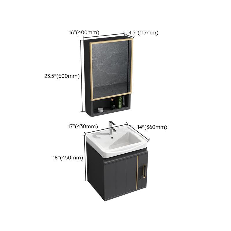 Modern Wall Mount Bathroom Vanity Set Faucet Included Bathroom Vanity Clearhalo 'Bathroom Remodel & Bathroom Fixtures' 'Bathroom Vanities' 'bathroom_vanities' 'Home Improvement' 'home_improvement' 'home_improvement_bathroom_vanities' 7316685