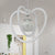 Acrylic Loving Heart Frame Pendant Lighting Minimalist LED White Hanging Lamp Kit with Jar Inside White Clearhalo 'Ceiling Lights' 'Chandeliers' 'Modern Chandeliers' 'Modern' Lighting' 731693