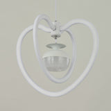 Acrylic Loving Heart Frame Pendant Lighting Minimalist LED White Hanging Lamp Kit with Jar Inside Clearhalo 'Ceiling Lights' 'Chandeliers' 'Modern Chandeliers' 'Modern' Lighting' 731696