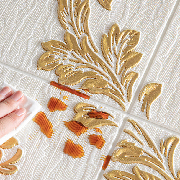 Modern Wall Panel 3D Floral Print Peel and Stick Waterproof Wall Paneling Clearhalo 'Flooring 'Home Improvement' 'home_improvement' 'home_improvement_wall_paneling' 'Wall Paneling' 'wall_paneling' 'Walls & Ceilings' Walls and Ceiling' 7317137