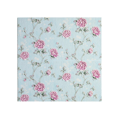 Modern Wall Panel 3D Floral Print Peel and Stick Waterproof Wall Paneling Blue Clearhalo 'Flooring 'Home Improvement' 'home_improvement' 'home_improvement_wall_paneling' 'Wall Paneling' 'wall_paneling' 'Walls & Ceilings' Walls and Ceiling' 7317139