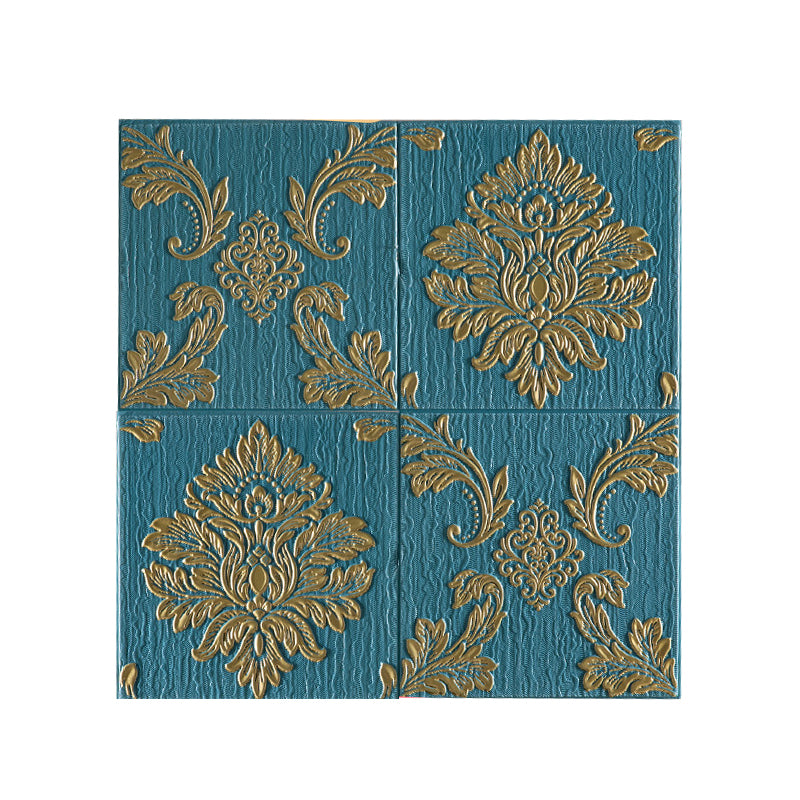 Modern Wall Panel 3D Floral Print Peel and Stick Waterproof Wall Paneling Green Clearhalo 'Flooring 'Home Improvement' 'home_improvement' 'home_improvement_wall_paneling' 'Wall Paneling' 'wall_paneling' 'Walls & Ceilings' Walls and Ceiling' 7317141