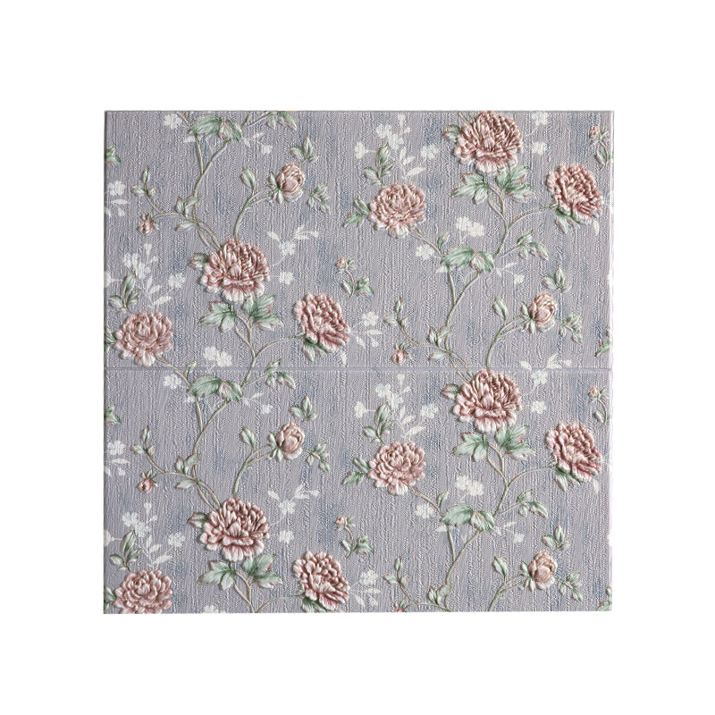 Modern Wall Panel 3D Floral Print Peel and Stick Waterproof Wall Paneling Clearhalo 'Flooring 'Home Improvement' 'home_improvement' 'home_improvement_wall_paneling' 'Wall Paneling' 'wall_paneling' 'Walls & Ceilings' Walls and Ceiling' 7317142