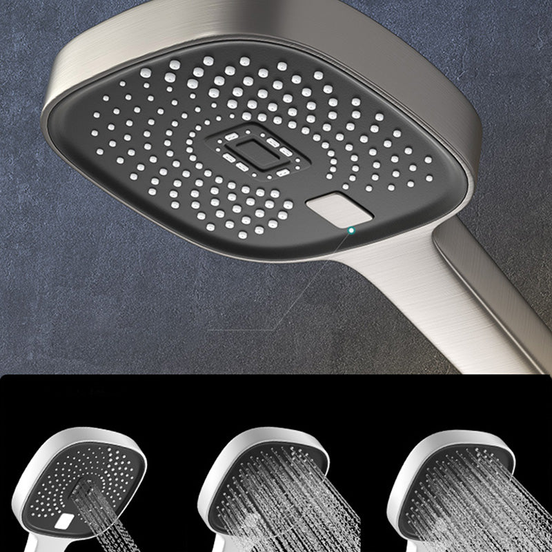 Grey Shower System Swivel Adjustable Spray Pattern Wall-Mounted Shower System Clearhalo 'Bathroom Remodel & Bathroom Fixtures' 'Home Improvement' 'home_improvement' 'home_improvement_shower_faucets' 'Shower Faucets & Systems' 'shower_faucets' 'Showers & Bathtubs Plumbing' 'Showers & Bathtubs' 7317162