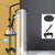 Shower Set Adjustable Spray Pattern Black Wall Mount Shower Hose Shower Set Textured Black Round 3 Clearhalo 'Bathroom Remodel & Bathroom Fixtures' 'Home Improvement' 'home_improvement' 'home_improvement_shower_faucets' 'Shower Faucets & Systems' 'shower_faucets' 'Showers & Bathtubs Plumbing' 'Showers & Bathtubs' 7317178