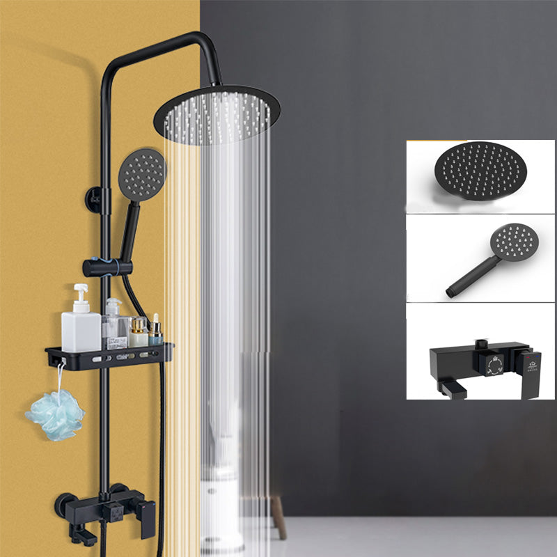 Shower Set Adjustable Spray Pattern Black Wall Mount Shower Hose Shower Set Antique Black Round 3 Clearhalo 'Bathroom Remodel & Bathroom Fixtures' 'Home Improvement' 'home_improvement' 'home_improvement_shower_faucets' 'Shower Faucets & Systems' 'shower_faucets' 'Showers & Bathtubs Plumbing' 'Showers & Bathtubs' 7317181