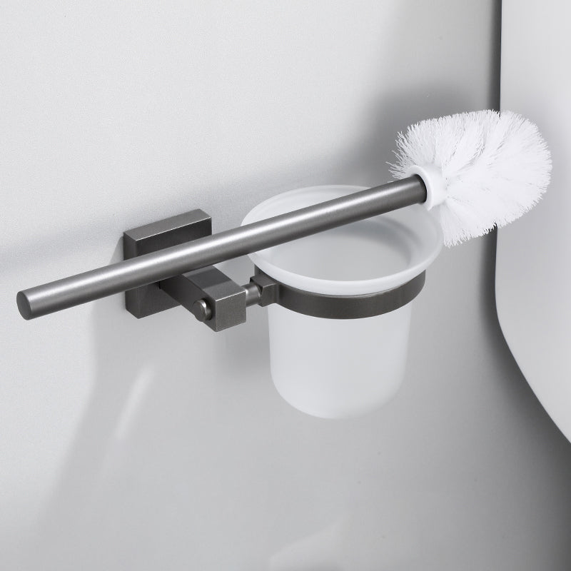 Contemporary Bathroom Accessory As Individual Or As a Set in Metal Toilet Brush Clearhalo 'Bathroom Hardware Sets' 'Bathroom Hardware' 'Bathroom Remodel & Bathroom Fixtures' 'bathroom_hardware_sets' 'Home Improvement' 'home_improvement' 'home_improvement_bathroom_hardware_sets' 7317334