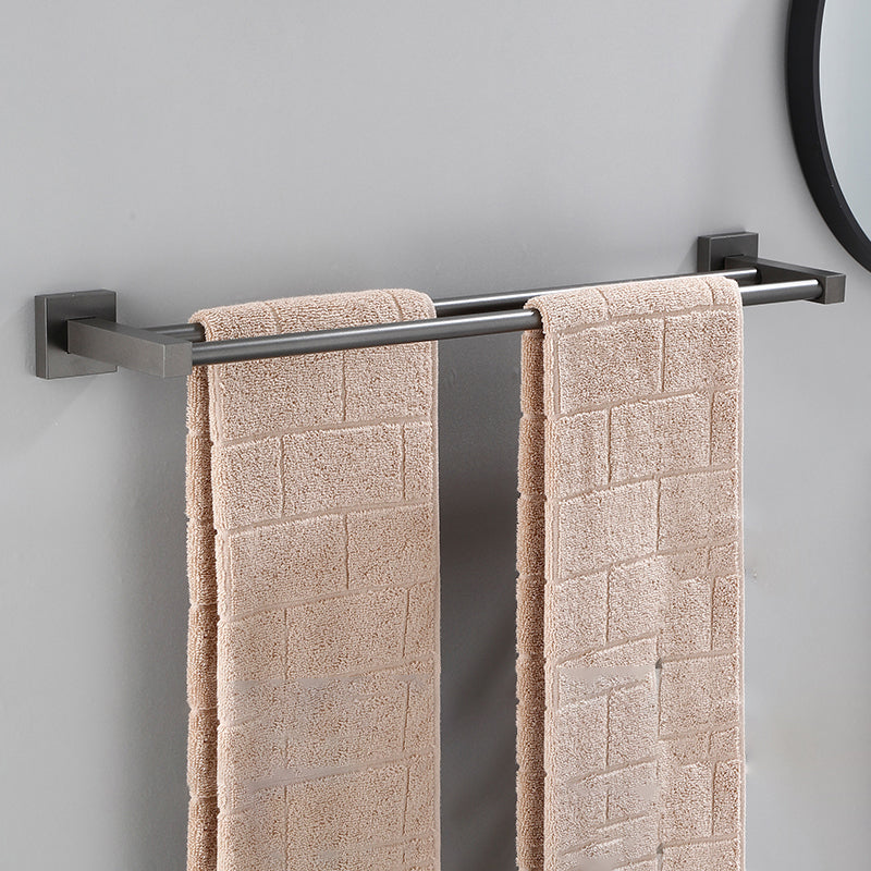 Contemporary Bathroom Accessory As Individual Or As a Set in Metal Double Bars Towel Bar Clearhalo 'Bathroom Hardware Sets' 'Bathroom Hardware' 'Bathroom Remodel & Bathroom Fixtures' 'bathroom_hardware_sets' 'Home Improvement' 'home_improvement' 'home_improvement_bathroom_hardware_sets' 7317348