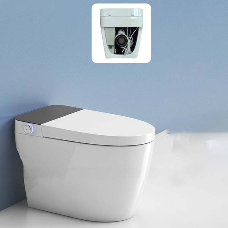Floor Standing Bidet in White Finish with Heated Seat and Foot Sensor Manual Flip (Standard) Clearhalo 'Bathroom Remodel & Bathroom Fixtures' 'Bidets' 'Home Improvement' 'home_improvement' 'home_improvement_bidets' 'Toilets & Bidets' 7318226