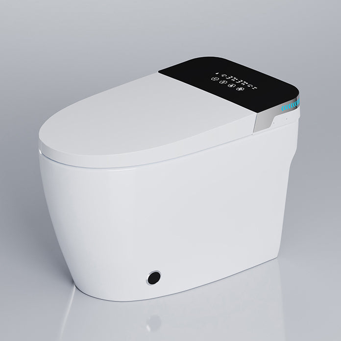 White Elongated Floor Standing Bidet with Heated Seat and Foot Sensor Clearhalo 'Bathroom Remodel & Bathroom Fixtures' 'Bidets' 'Home Improvement' 'home_improvement' 'home_improvement_bidets' 'Toilets & Bidets' 7318236