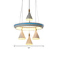 Acrylic Conical LED Cluster Pendant Light Modernism 4-Head Suspension Lamp in White with Ring Shelf Clearhalo 'Ceiling Lights' 'Modern Pendants' 'Modern' 'Pendant Lights' 'Pendants' Lighting' 731831