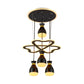 Modern Wine Jar Cluster Pendant Light Acrylic 4-Light Dining Room LED Hanging Ceiling Lamp in White/Black with Heart Frame Beam Clearhalo 'Ceiling Lights' 'Modern Pendants' 'Modern' 'Pendant Lights' 'Pendants' Lighting' 731848