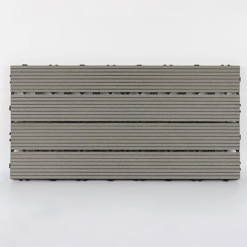 12" X 24" Deck/Patio Flooring Tiles 4-Slat Floor Board Tiles Grey Straight Grain Clearhalo 'Home Improvement' 'home_improvement' 'home_improvement_outdoor_deck_tiles_planks' 'Outdoor Deck Tiles & Planks' 'Outdoor Flooring & Tile' 'Outdoor Remodel' 'outdoor_deck_tiles_planks' 7318506