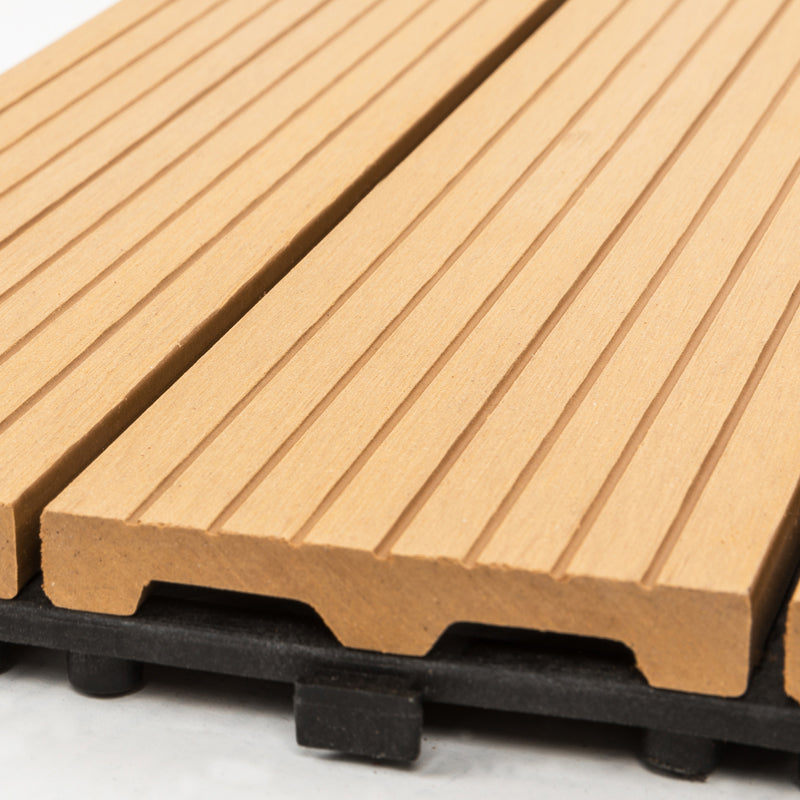 12" X 24" Deck/Patio Flooring Tiles 4-Slat Floor Board Tiles Clearhalo 'Home Improvement' 'home_improvement' 'home_improvement_outdoor_deck_tiles_planks' 'Outdoor Deck Tiles & Planks' 'Outdoor Flooring & Tile' 'Outdoor Remodel' 'outdoor_deck_tiles_planks' 7318510