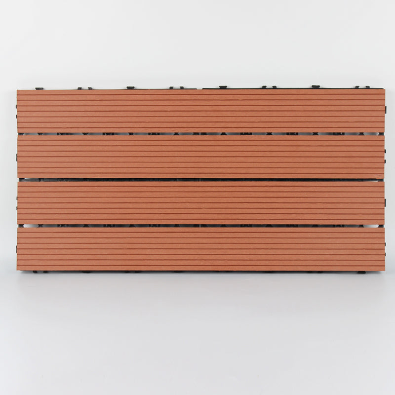 12" X 24" Deck/Patio Flooring Tiles 4-Slat Floor Board Tiles Rosewood Straight Grain Clearhalo 'Home Improvement' 'home_improvement' 'home_improvement_outdoor_deck_tiles_planks' 'Outdoor Deck Tiles & Planks' 'Outdoor Flooring & Tile' 'Outdoor Remodel' 'outdoor_deck_tiles_planks' 7318515