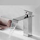 American Style 1 Handle Waterfall Basin Faucet, Bathroom Water Sink Faucet with Drain Clearhalo 'bathroom_sink_faucets' 'Conjunta de Baño y Conjunta de Grifo' 'Coronamiento de Baño y Dispositivo de Baño' 'Grifo del lavabo del baño' 'Hogar' 'home_improvement' 'home_improvement_bathroom_sink_faucets' 'Mejoras para el hogar' 7318536