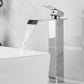 American Style 1 Handle Waterfall Basin Faucet, Bathroom Water Sink Faucet with Drain Plata 30,48cm Moderno Clearhalo 'bathroom_sink_faucets' 'Conjunta de Baño y Conjunta de Grifo' 'Coronamiento de Baño y Dispositivo de Baño' 'Grifo del lavabo del baño' 'Hogar' 'home_improvement' 'home_improvement_bathroom_sink_faucets' 'Mejoras para el hogar' 7318539