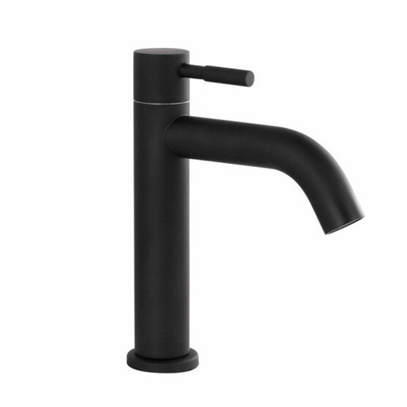 Circular Bathroom Faucet Modern Style Black Sink Faucet with Stainless Steel Clearhalo 'bathroom_sink_faucets' 'Conjuntos de Torneiras de Lavatório e Banheiro' 'home_improvement' 'home_improvement_bathroom_sink_faucets' 'Mobiliário Doméstico' 'Página inicial' 'Renovação e equipamento de casa de banho' 'Torneira para lavatório de banheiro' 7318580
