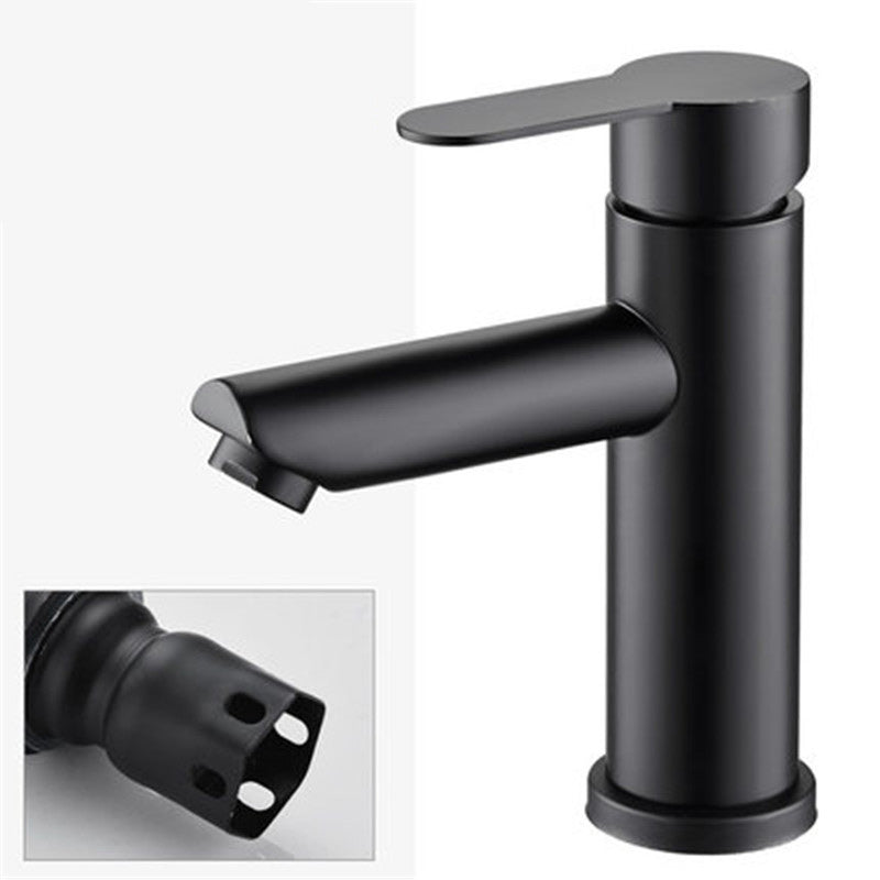 Circular Bathroom Faucet Modern Style Black Sink Faucet with Stainless Steel Preto Mate Supply Lines Not Included Indicators Included Clearhalo 'bathroom_sink_faucets' 'Conjuntos de Torneiras de Lavatório e Banheiro' 'home_improvement' 'home_improvement_bathroom_sink_faucets' 'Mobiliário Doméstico' 'Página inicial' 'Renovação e equipamento de casa de banho' 'Torneira para lavatório de banheiro' 7318586