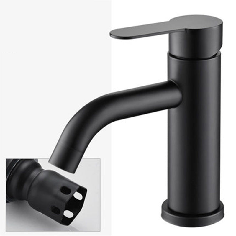 Circular Bathroom Faucet Modern Style Black Sink Faucet with Stainless Steel Preto Supply Lines Not Included Indicators Included Clearhalo 'bathroom_sink_faucets' 'Conjuntos de Torneiras de Lavatório e Banheiro' 'home_improvement' 'home_improvement_bathroom_sink_faucets' 'Mobiliário Doméstico' 'Página inicial' 'Renovação e equipamento de casa de banho' 'Torneira para lavatório de banheiro' 7318592