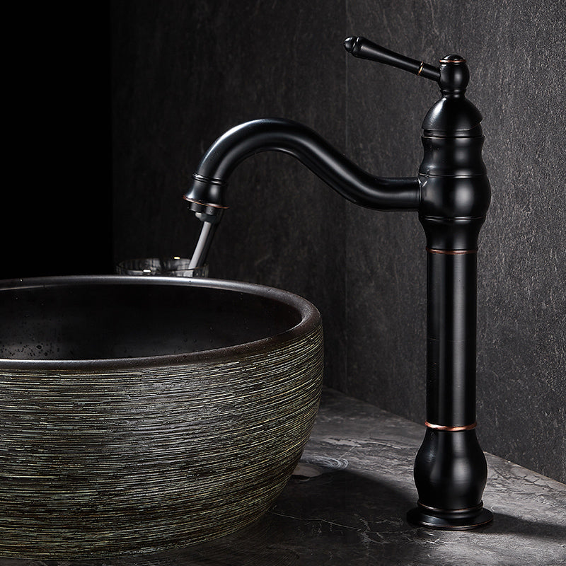 Traditional Wide Spread Bathroom Faucet Lever Handles Centerset Faucet Noir 12.9" Clearhalo 'Accueil' 'Amélioration Domiciliaire' 'bathroom_sink_faucets' 'Ensembles de Lavabo & de Robinet de Toilette' 'home_improvement' 'home_improvement_bathroom_sink_faucets' 'Robinet de Lavabo de Salle de Bain' 'Rénovation et Équipement de Salle de Bain' 7318598