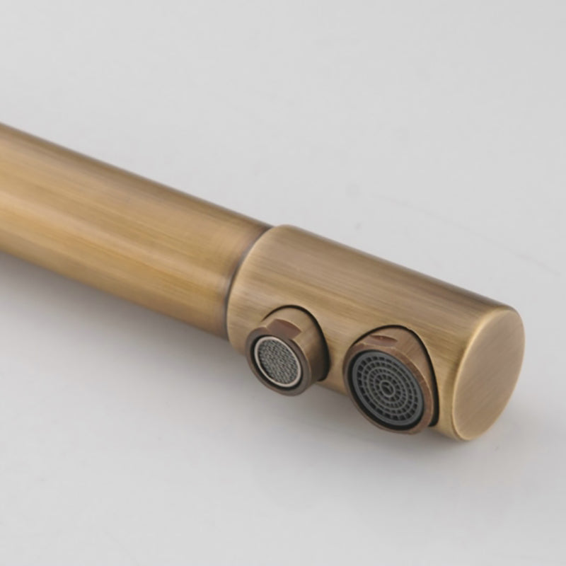 Traditional Kitchen Faucet Brass Low Profile Standard Kitchen Faucets Single Handle Clearhalo 'Home Improvement' 'home_improvement' 'home_improvement_kitchen_faucets' 'Kitchen Faucets' 'Kitchen Remodel & Kitchen Fixtures' 'Kitchen Sinks & Faucet Components' 'kitchen_faucets' 7318623