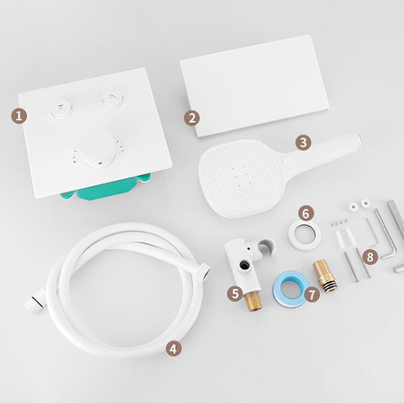 Contemporary Bathroom Faucet Wall Mounted White One Handle Fixed Clawfoot Tub Faucets Clearhalo 'Bathroom Remodel & Bathroom Fixtures' 'Bathtub Faucets' 'bathtub_faucets' 'Home Improvement' 'home_improvement' 'home_improvement_bathtub_faucets' 7318693