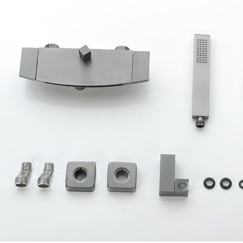 Contemporary Bathroom Faucet Wall Mounted Copper One Handle Fixed Clawfoot Tub Faucets Clearhalo 'Bathroom Remodel & Bathroom Fixtures' 'Bathtub Faucets' 'bathtub_faucets' 'Home Improvement' 'home_improvement' 'home_improvement_bathtub_faucets' 7318709