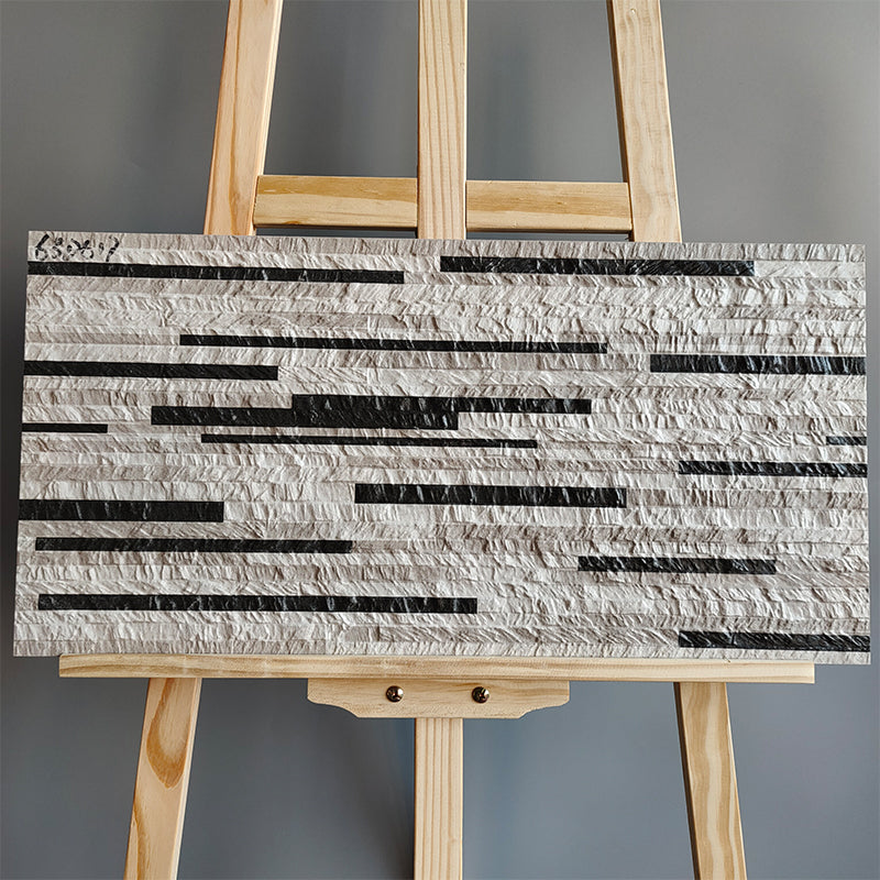 Modern Style Wall Tile Stacked Stone Texture Straight Edge Waterproof Wall Tile Black-Gray Clearhalo 'Floor Tiles & Wall Tiles' 'floor_tiles_wall_tiles' 'Flooring 'Home Improvement' 'home_improvement' 'home_improvement_floor_tiles_wall_tiles' Walls and Ceiling' 7318786