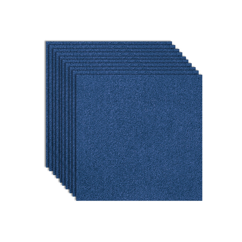 Home Indoor Carpet Tiles Indoor Solid Color Stain Resistant Carpet Tiles Blue Clearhalo 'Carpet Tiles & Carpet Squares' 'carpet_tiles_carpet_squares' 'Flooring 'Home Improvement' 'home_improvement' 'home_improvement_carpet_tiles_carpet_squares' Walls and Ceiling' 7318842