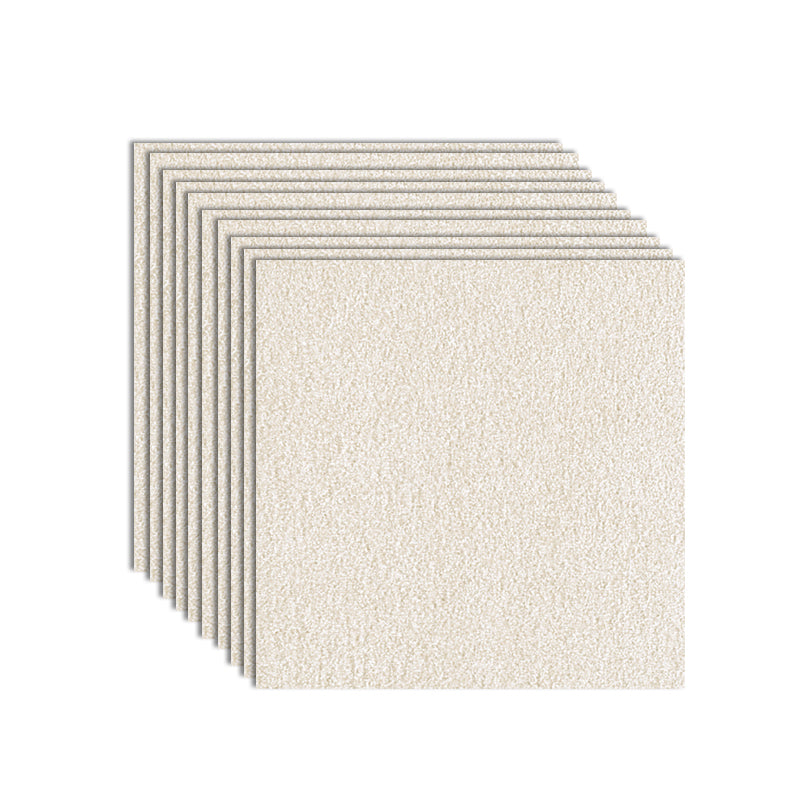 Home Indoor Carpet Tiles Indoor Solid Color Stain Resistant Carpet Tiles Off-White Clearhalo 'Carpet Tiles & Carpet Squares' 'carpet_tiles_carpet_squares' 'Flooring 'Home Improvement' 'home_improvement' 'home_improvement_carpet_tiles_carpet_squares' Walls and Ceiling' 7318845