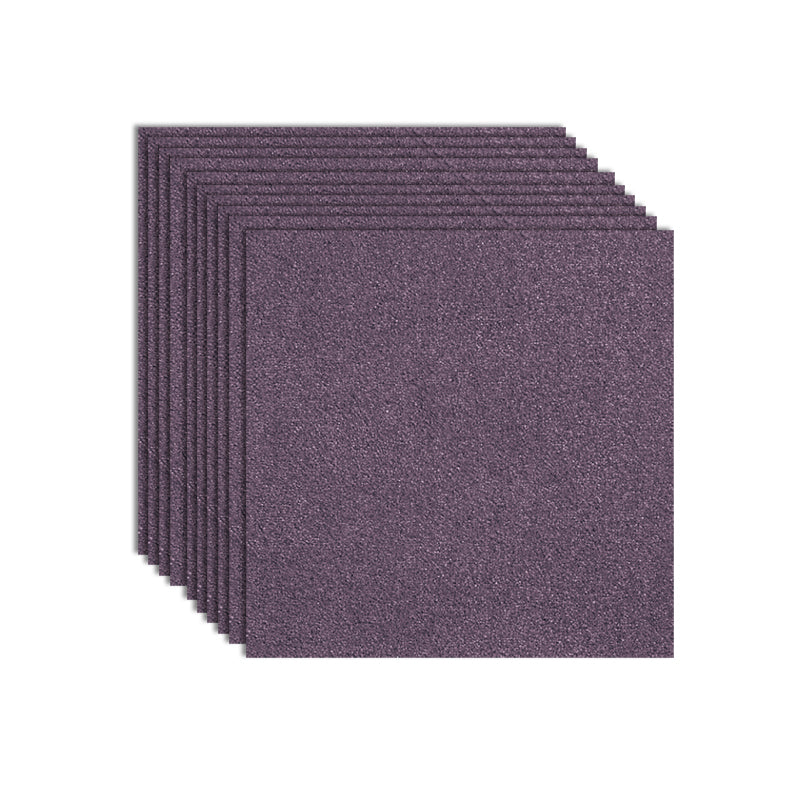 Home Indoor Carpet Tiles Indoor Solid Color Stain Resistant Carpet Tiles Purple Clearhalo 'Carpet Tiles & Carpet Squares' 'carpet_tiles_carpet_squares' 'Flooring 'Home Improvement' 'home_improvement' 'home_improvement_carpet_tiles_carpet_squares' Walls and Ceiling' 7318851