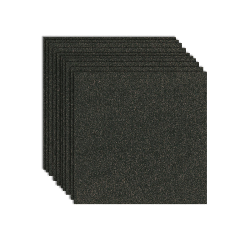 Home Indoor Carpet Tiles Indoor Solid Color Stain Resistant Carpet Tiles Black Clearhalo 'Carpet Tiles & Carpet Squares' 'carpet_tiles_carpet_squares' 'Flooring 'Home Improvement' 'home_improvement' 'home_improvement_carpet_tiles_carpet_squares' Walls and Ceiling' 7318856