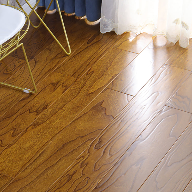 Wooden Laminate Floor Scratch Resistant Waterproof Laminate Floor 48"L x 6"W x 1"H Brown Yellow Clearhalo 'Flooring 'Home Improvement' 'home_improvement' 'home_improvement_laminate_flooring' 'Laminate Flooring' 'laminate_flooring' Walls and Ceiling' 7318880