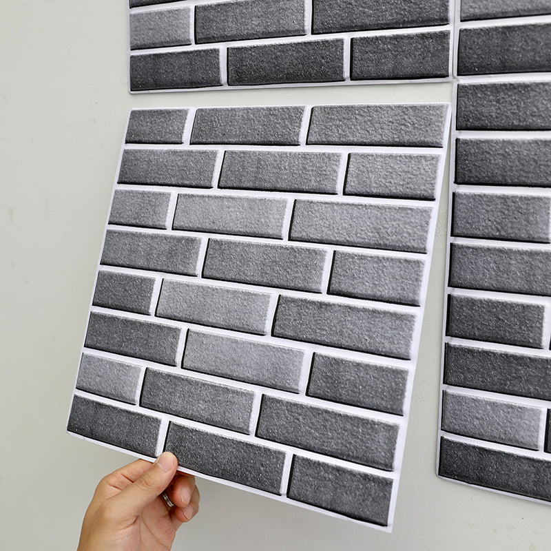 Modern Wall Panel Peel and Stick Brick Print Waterproof Wall Paneling Clearhalo 'Flooring 'Home Improvement' 'home_improvement' 'home_improvement_wall_paneling' 'Wall Paneling' 'wall_paneling' 'Walls & Ceilings' Walls and Ceiling' 7318990