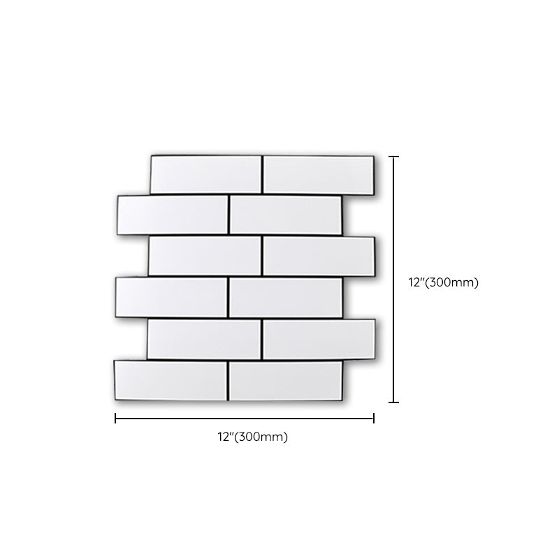 Plastic Peel & Stick Subway Tile Contemporary Waterproof Peel & Stick Subway Tile Clearhalo 'Flooring 'Home Improvement' 'home_improvement' 'home_improvement_peel_stick_blacksplash' 'Peel & Stick Backsplash Tile' 'peel_stick_blacksplash' 'Walls & Ceilings' Walls and Ceiling' 7319108